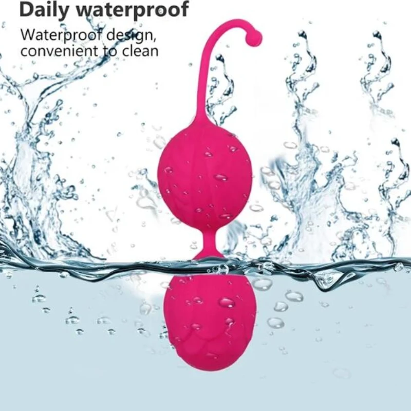Vagina Balls Rose Shaped Silicone Double Head Adult Female Manual Vaginal Massager Orgasm Women G-point Stimulator Sex Toys