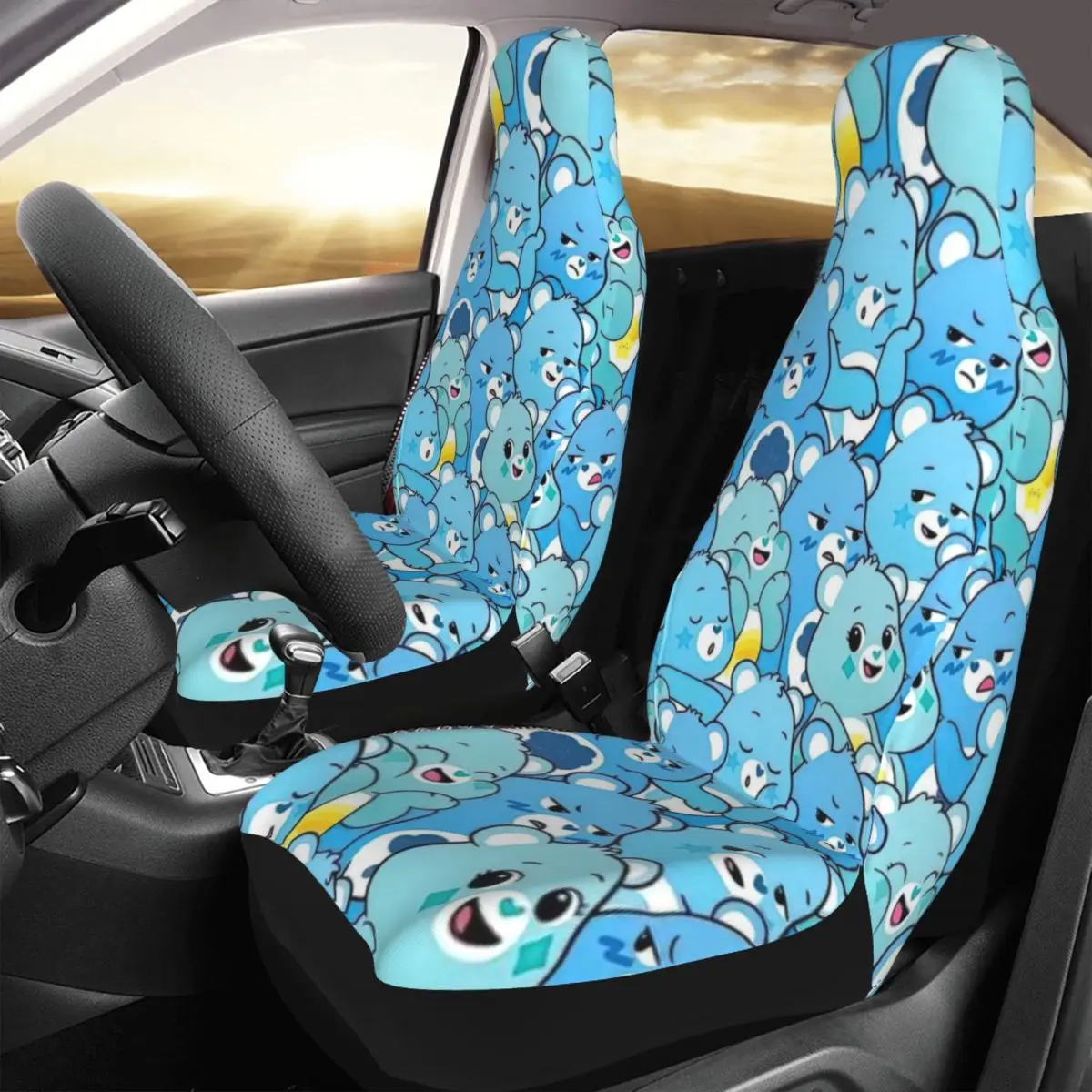 

Bears Car Seat Cover Custom Printing Universal Front Protector Accessories Cushion Set