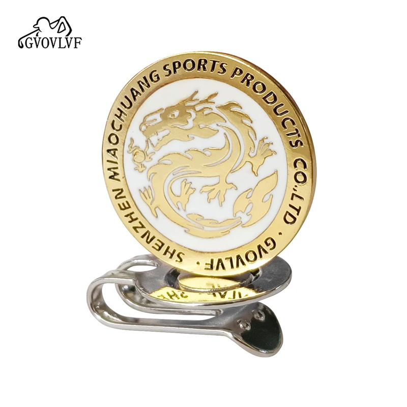 GVOVLVF Golf Ball Marker Matching Hat Clip Detachable Golf Hat Clip Ball Marker Golden Dragon Gift Golfers