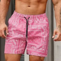 Summer Men Board Shorts Vintage Paisley Quick Drying Sport Casual Hawaii Male Beach Short Pants Trunks Man Ice Shorts Swimsuit 2