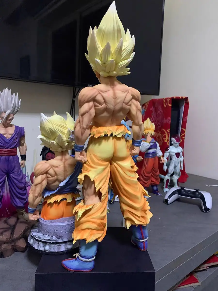 45cm Dragon Ball Super Figura de duas cabeças Filho Goku Migatte No Goku'i  Figura de