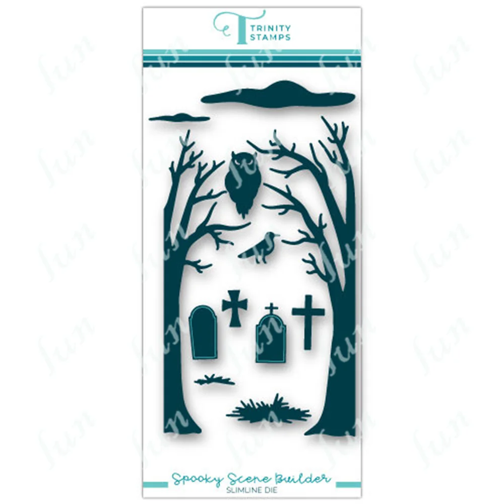 

Halloween Decoration Cutting Dies 2022 New Spooky Scene Builder Scrapbooking Diy Paper Card Embossing Craft Supplies Diary Decor