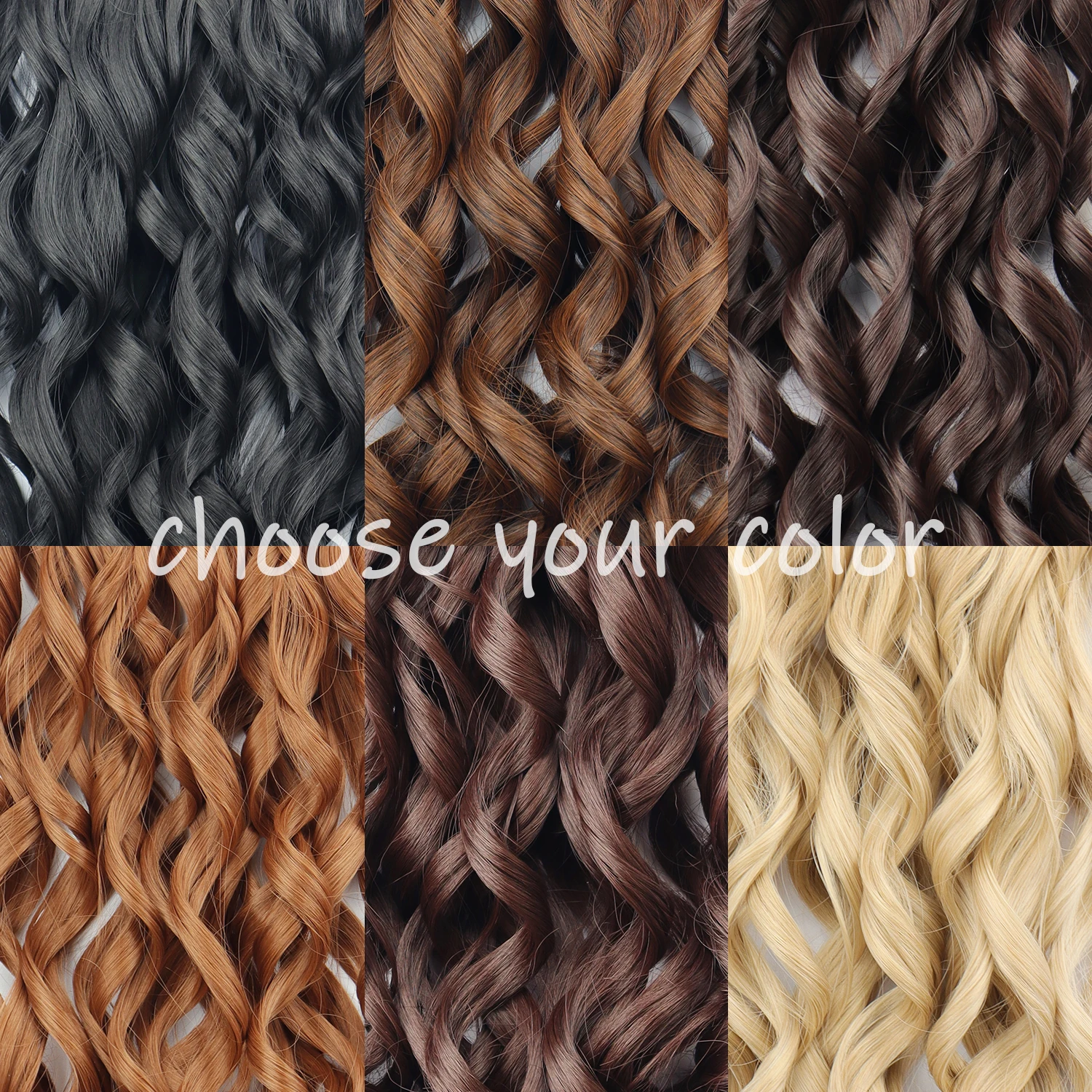 4Pcs/Set Clip In Synthetic Long Curly Wave Hair Extensions Brown Blonde Black Fake Hairpiece For Women Daily Use hair extensions