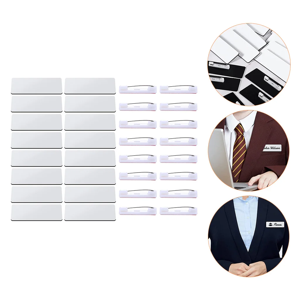 

Sublimation Office Tag Reusable Name Tags Metal Name tag Photo Frame Art Tag ID Door Mailbox Name Tag Name Badges