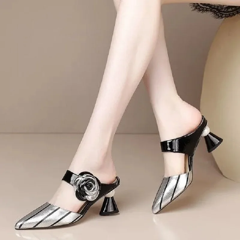 

Women Fashion Silver Pointed Toe High Quality Pu Leather Heel Shoes Lady Cute Sexy Party Club Heel Pumps Zapatos De Mujer E264