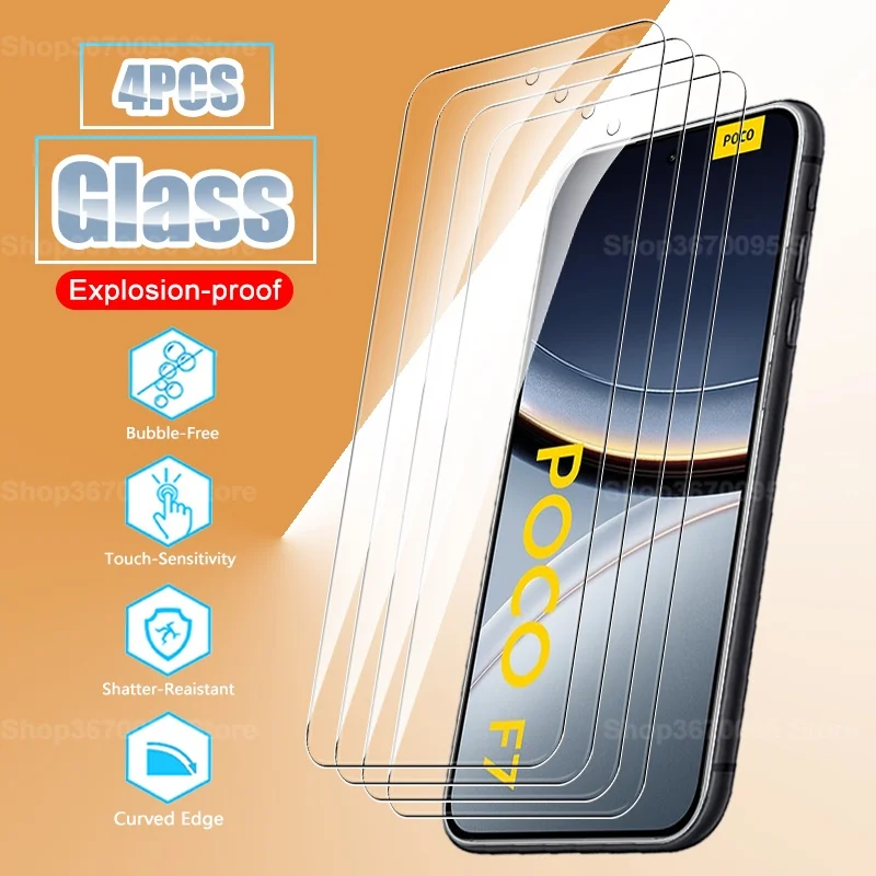 4-Pack Premium Screen Protector Tempered Glass