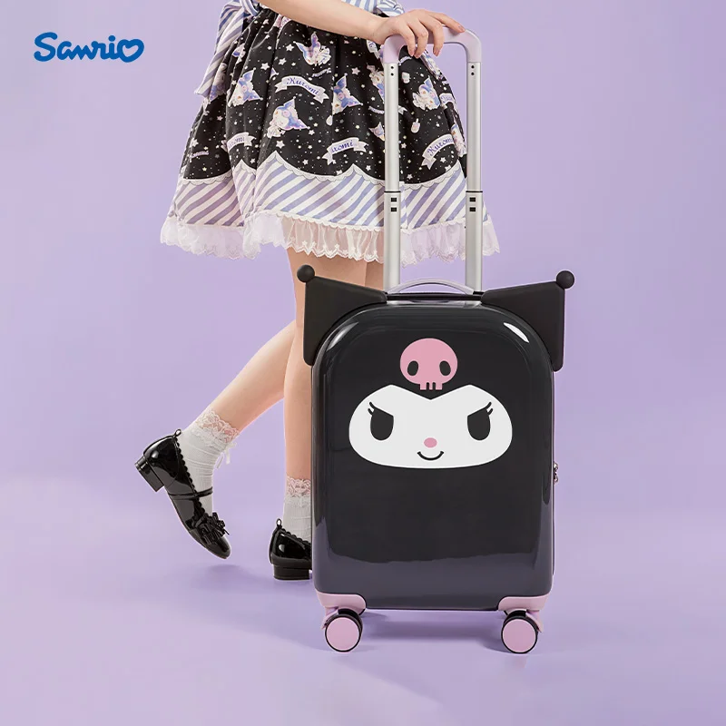

Sanrio Kuromi Suitcase Birthday Cartoon Three-Dimensional Password Trolley Case Short-Distance Travel Boarding 20-Inch Suitcase