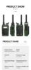 Chierda XA501 Mini Walkie Talkies UHF Long Range Portable Flashlight 2s Copy Rechargeable Type-C Charger For Mountain climbing 6