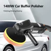 1400W 7 Inch/6 Inch Buffer Polisher Rotary Buffer Polisher Waxer 8 Variable Speed 600-3600 RPM Detachable Handle for Car Boat 3