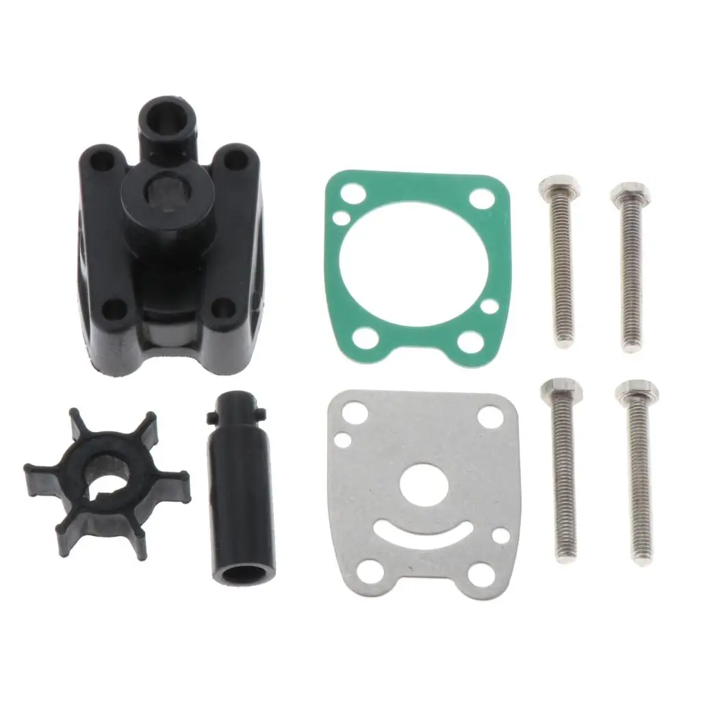 보트 워터 펌프 임펠러 수리 키트, 야마하 4/5HP, 2 스트로크 선외 엔진, 6E0-W0078-A2/00, 보트 액세서리, 해양, 세트당 9 개
