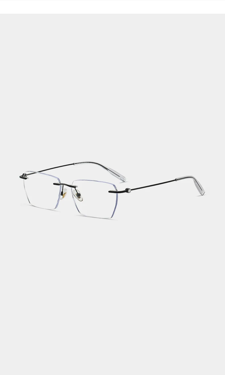 CAPONI Randlose Optische Gläser Rahmen Ultra Licht Einfache Design Business herren Gläser Anti Blau Licht Computer Brillen JF0621 – Detail 18