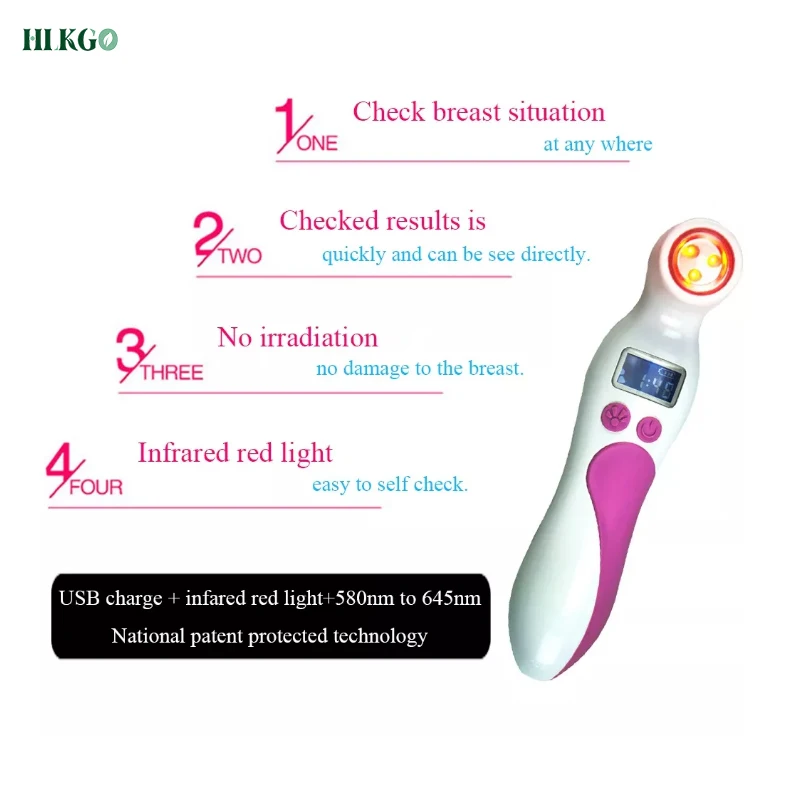 

Female Breast Self-Examination Red Light Detector For Mammary Gland Disease