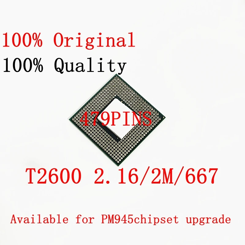 

Процессор Core 2 Duo T2600 2,16/2M/667, процессор для ноутбука PGA 479, ЦП 100% работающий должным образом