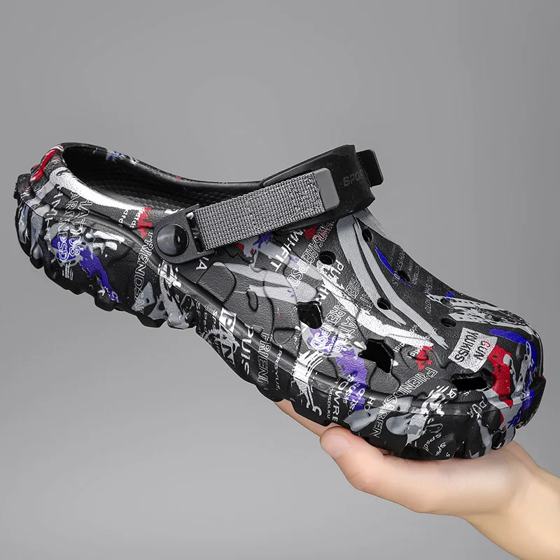 Plus Size 47 Summer Men Sandals Clogs Outdoor Garden Clogs Hole Shoes Male Casual Shoes Water Shoes Comfort Home Soft Slippers 4