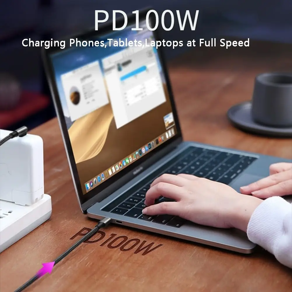 Ultra-Durable Fast Charging Elbow USB-C Data Cable - Available in 1m, 2m, 3m Lengths