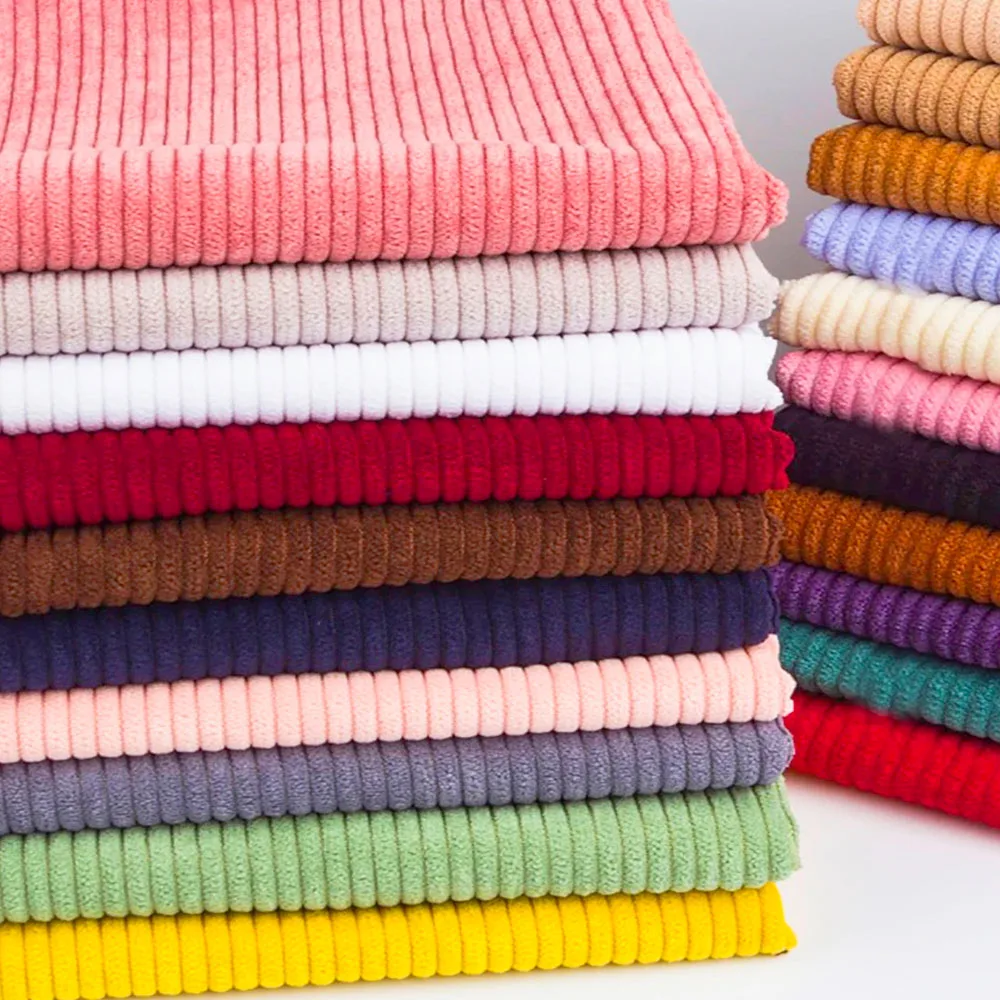 50*150cm Corduroy Fabric Solid Color Stripe for Sewing Apparel Overcoat Skirt Pillow Bed Sheet Cover Clothes Lining Home Textile 1