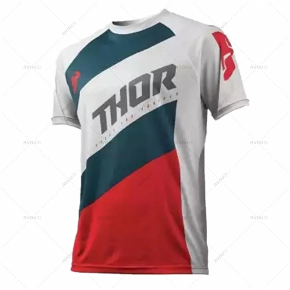 thumbnail image 1 of Camiseta de descenso para equipo de ciclismo de montaña y motociclismo, nueva para carreras, MTB, todoterreno, DH, MX, camiseta de locomotora para bicicleta, cross country, 2025, 1 of 5