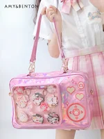 Original Japanese Lolita Itabag Backpack Daily JK Uniform Transparent Large Capacity Square Bag Sweet Cute Messenger Bag Student 1
