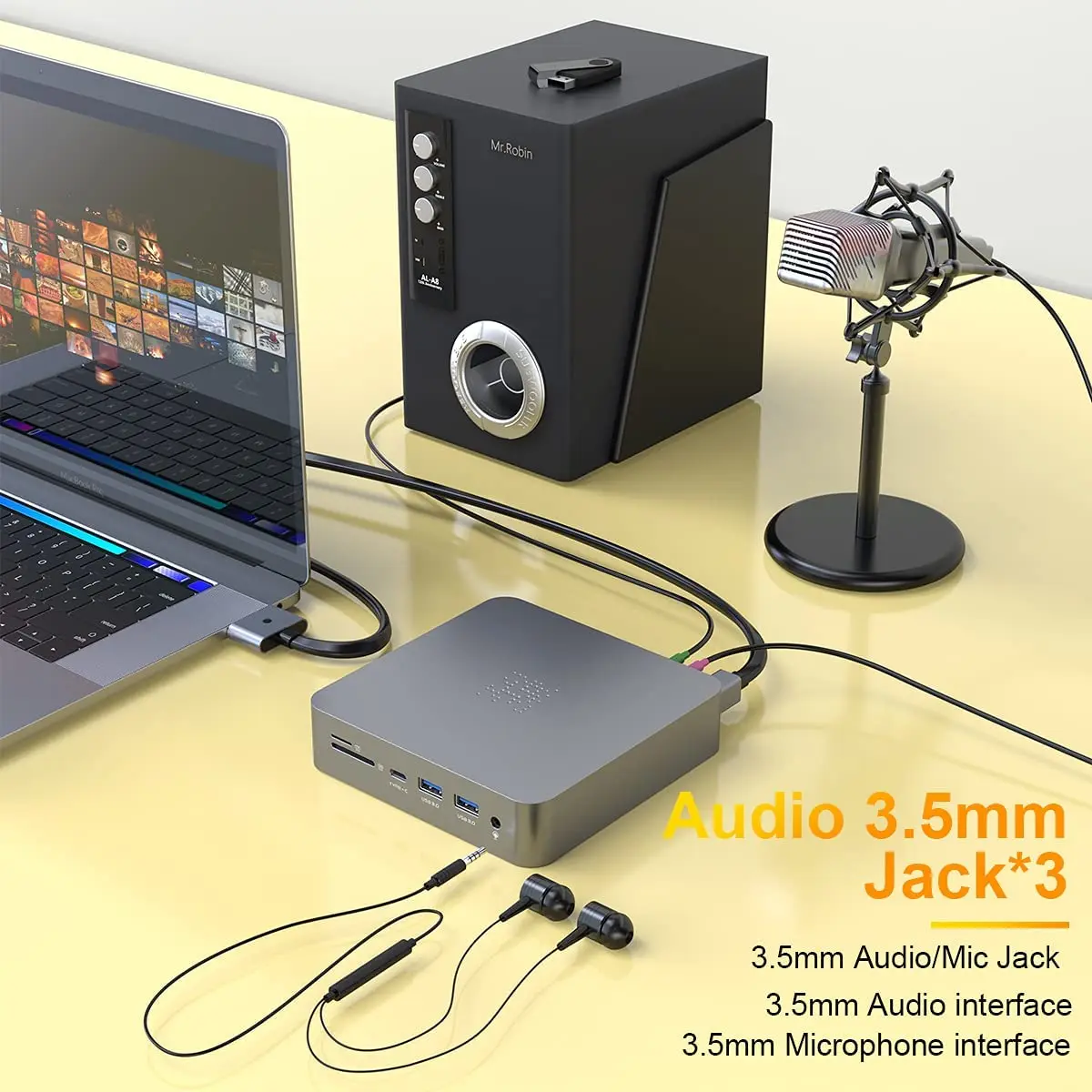 18-in-1 USB C Laptop Docking Station ,Macbook USB C DOCK