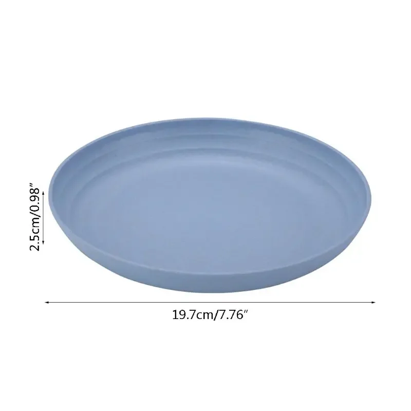 1 Set of 4 Wheat Straw Dishes Safe and Non-toxic Strong and Resistant To Falli Dinner Set Plates Dishes
