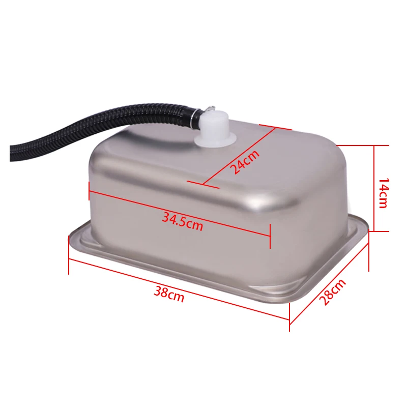 RV Sink Square Stainless Steel Cutting Board Used For Caravan Yacht Self-Driving Travel Kitchen