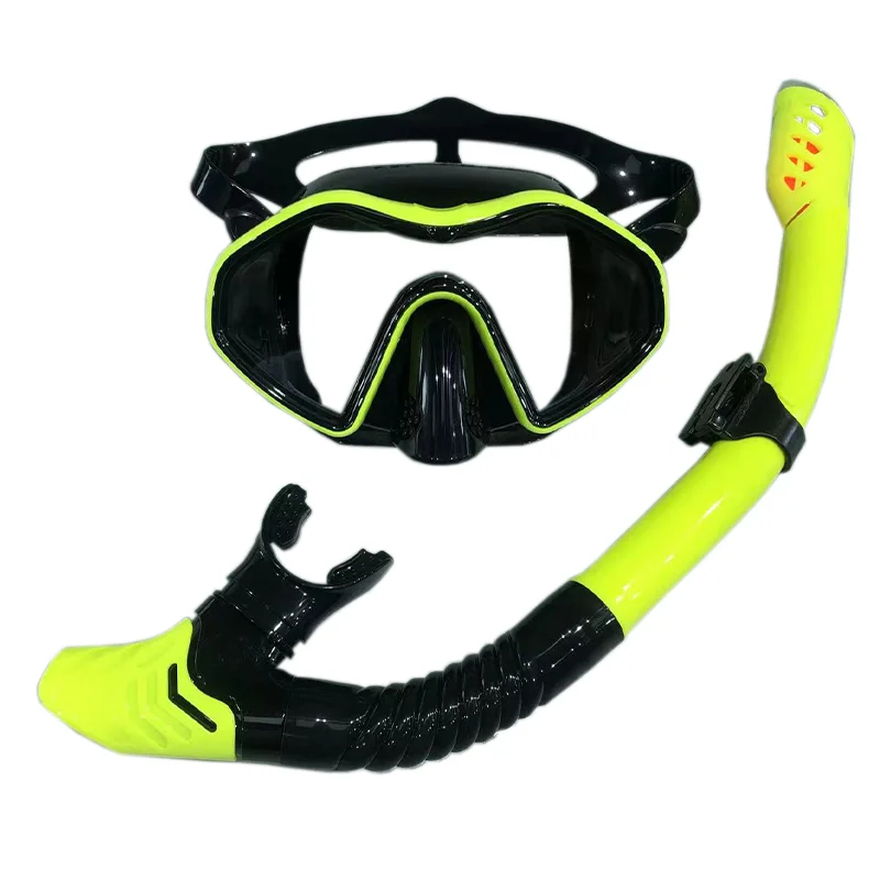 QYQ Professional Snorkel Diving Mask and Snorkels Goggles Glasses Diving Swimming Easy Breath Tube Set Snorkel Mask