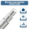 Galvanized Wire Fence, Heavy Zinc for Farm and Garden Protection 4Ft/5Ft/6Ft x 328Ft