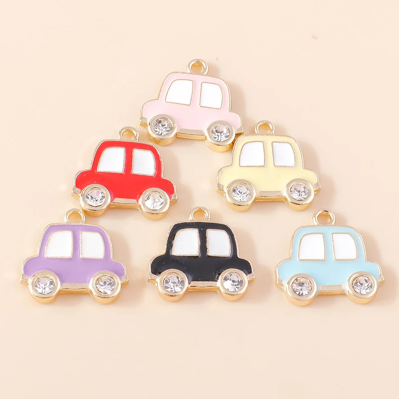 Duarte 20 Teile/los Nette Bunte Emaille Auto Charms Anhänger für Schmuck Machen Tropfen Ohrringe Halsketten Armbänder Zubehör Geschenke – Detail 9