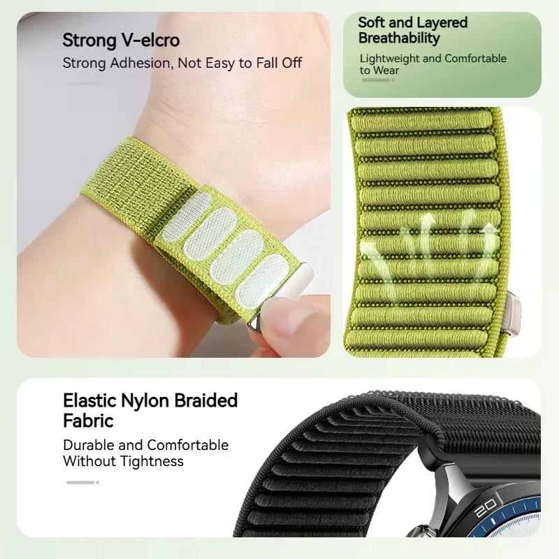 Nylon Loop Sport Band Strap in Various Sizes - Universal Fit