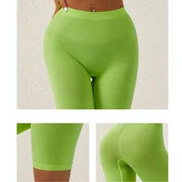 1pcs Women's Seamless Elastic Fitted Shorts High-Waist Arm-Raising Sports Breathable Safety Panties Female Fitness Yoga Pants - Image 4