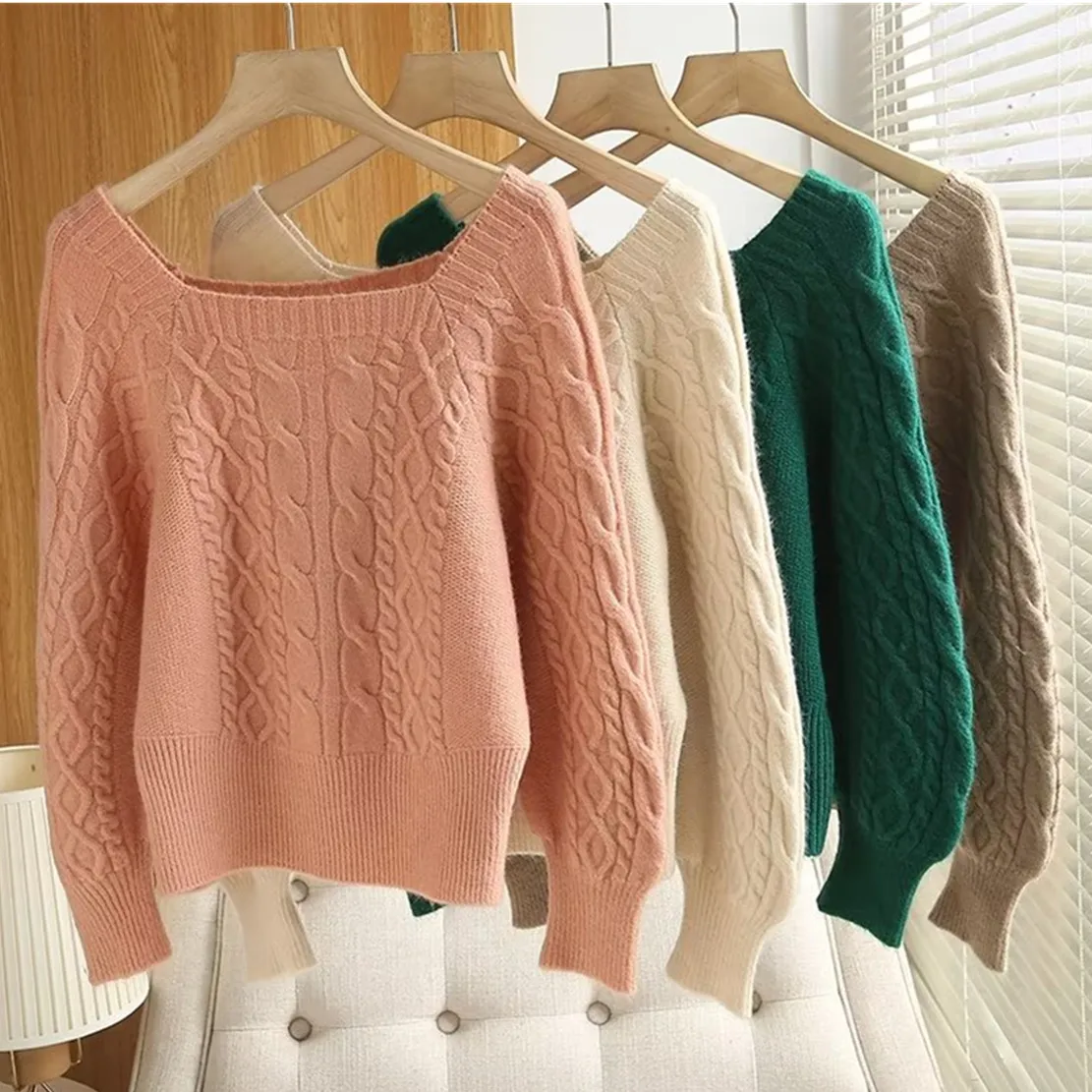 

Jenny&Dave Japanese Style Wool Multicolor Winter Sweaters Women Tops