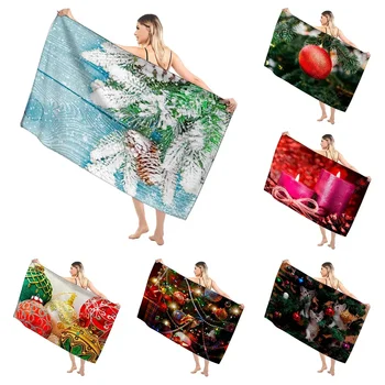 Home bath around Christmas towels for the body towels bathroom quick drying microfiber beach towel man women large sports towel