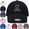 Initial Letter A-Z Embroidery Cotton Baseball Cap for Men & Women Unisex Dad Hat Sun Hat Outdoor Sports Wholesale & Dropshipping 1