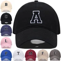 Initial Letter A-Z Embroidery Cotton Baseball Cap for Men & Women Unisex Dad Hat Sun Hat Outdoor Sports Wholesale & Dropshipping 1