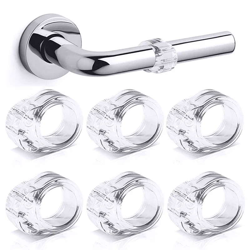 

6Pcs Door Handle Buffer Anti-collision Baby Safety O-Type Doorknob Stopper Ring Shockproof Pad Buffer Walls Protection Supplies
