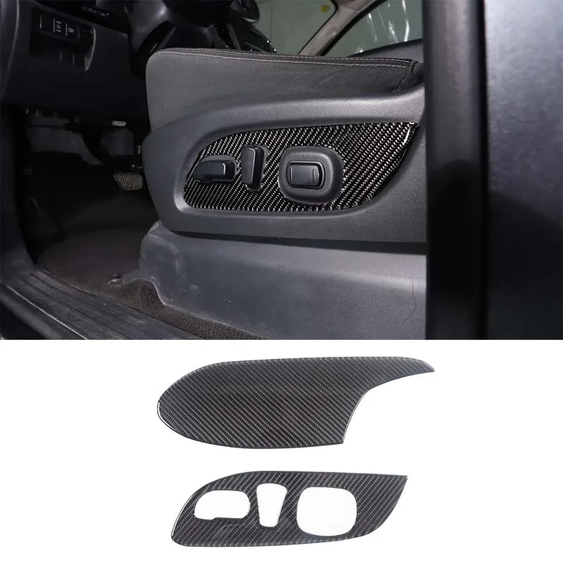 

For Nissan Titan 2016-2023 Soft Carbon Fiber Seat Adjustment Switch Panel Decoration Sticker Interior Modification Accessories