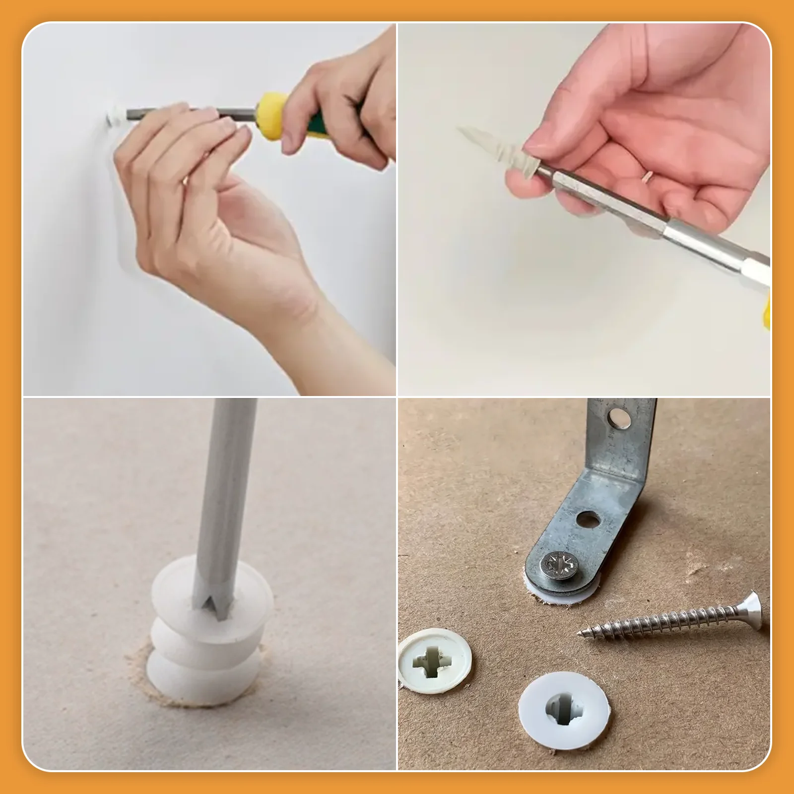 Drywall Anchoring Kit Drywall Anchors 66 White Nylon Drywall Anchors And Screws Threaded SLATE Anchors Suitable For Suspension Installation