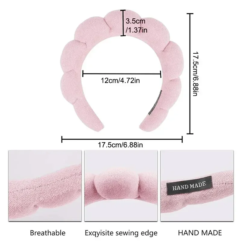 Soft Cloud Sponge Hair Band for Makeup Removal and Shower – Popular in Europe and America