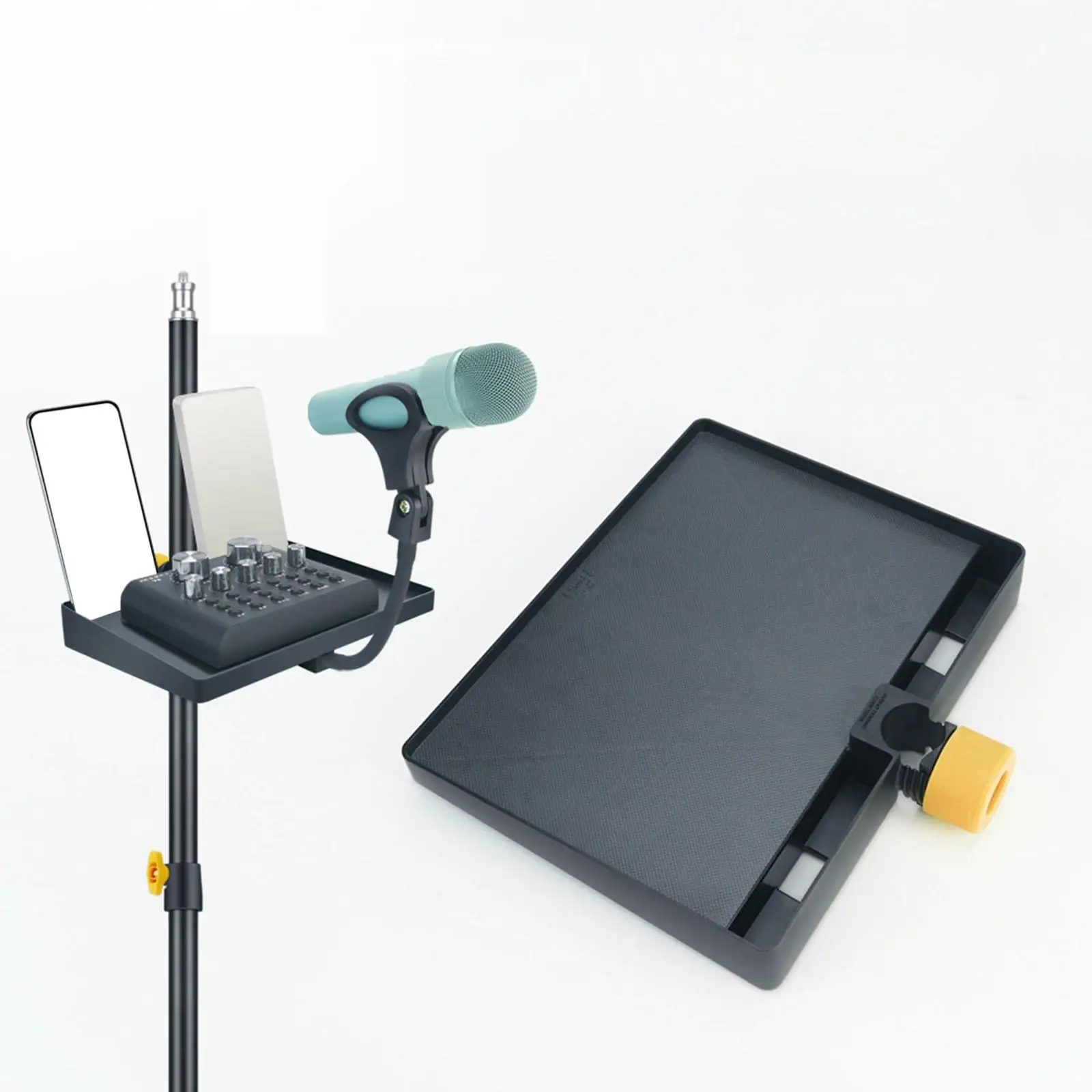 Mic Stand Tray Anti Slip Sound Card Tray for Music Studio Music Sheet Stage