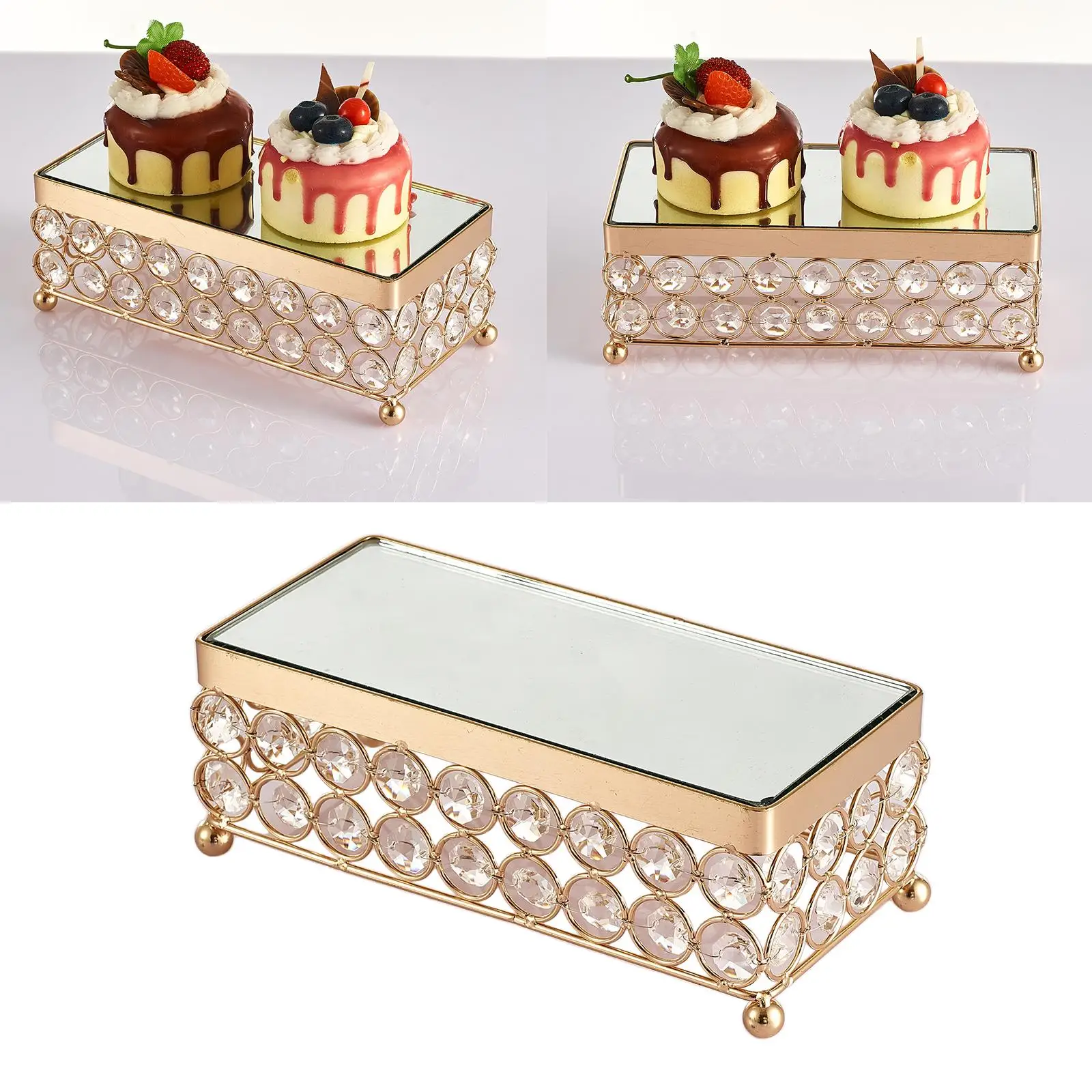 European Style Cake Stand Crystal Cupcake Base Decorative Party Centerpiece for Wedding Event Birthday Party