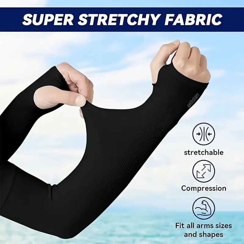 4 Paar Sommer-Eisseide-Sonnenschutz-Eishülle, Unisex, modisch, Outdoor-Sport, Radfahren, Fahren, Sonnenschutz, Armmanschette – Detail 5