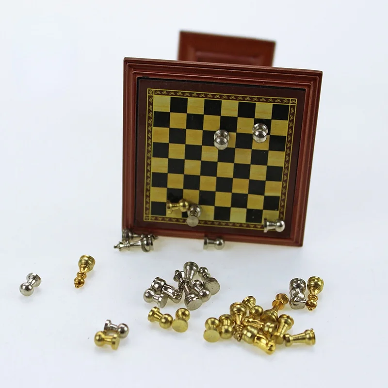 Mini Chess with Magnetic Miniature Food Play Scene Model, Foreign Trade, Hot-selling, 1:12