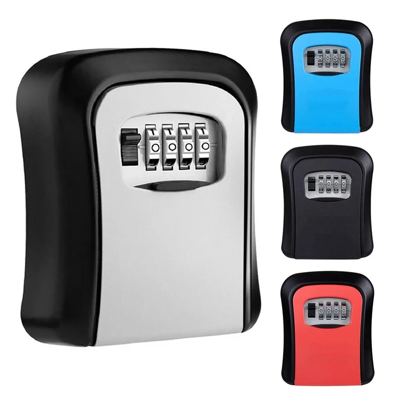 

4 Digit Combination Code Lock Secret Key Safe Box Wall Mounted Anti Theft Key Case Home Waterproof Office Safety Key Storage Box