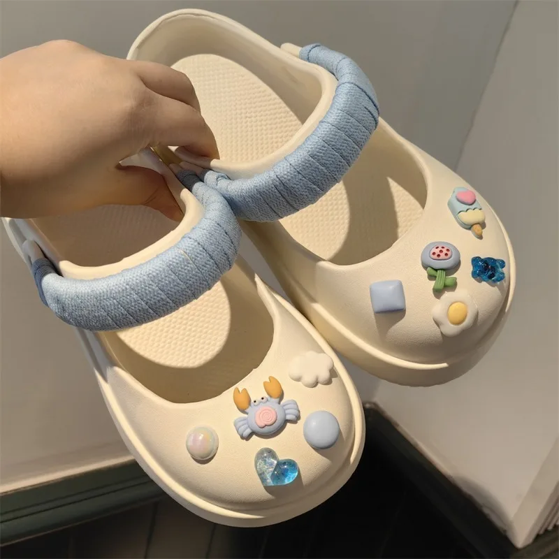 12 adet moda ayakkabı takılar seti aksesuarları delik ayakkabı tokası şeker çiçek bağlı makaron DIY 3D ayakkabı süslemeleri