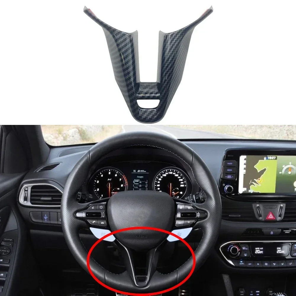 Accessori Interni Coprivolante Per Auto In Stile Fibra Di Carbonio Per Hyundai I30N 2017-2022 Veloster N