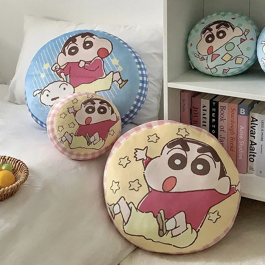 Lovely Crayon Shin-chan Back Cushion Very Soft Cuddly Pillow Japanese Style Round Cushion Sofa Bed Cushion Room Decor Gifts 6