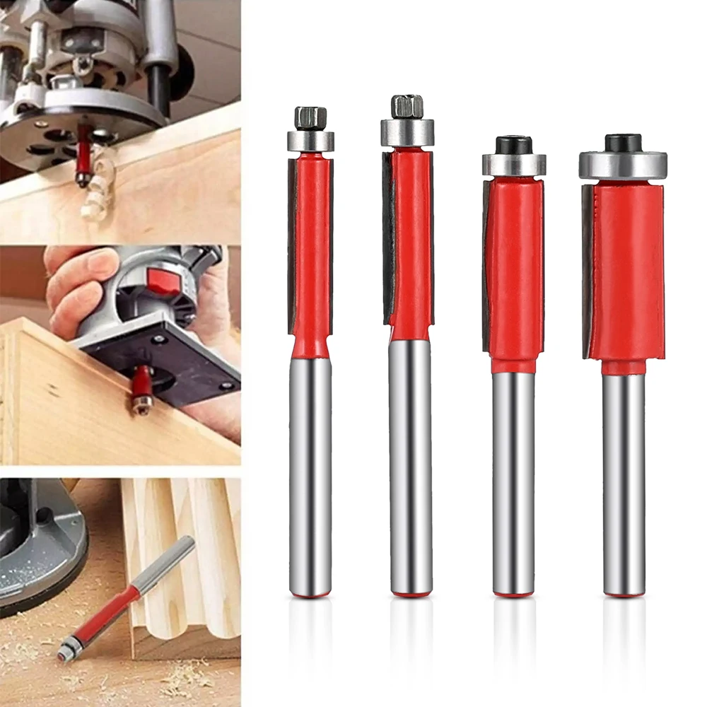 Top Bottom Bearing Flush Trim Router Bit Wood 12 8 Shank Woodworking