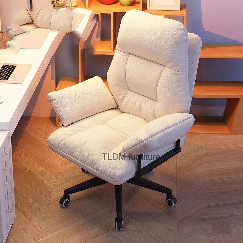 

Desk Gaming Chair Office Computer Recliner Floor Comfortable Beach White Study Chair Vanity Cadeira Para Computador Furniture