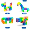 24 Colored Magic Cube Toys 3D Puzzle Fidget Transformable Cube Kid Education Toys Twist Transformable Kid Puzzl Gift 6