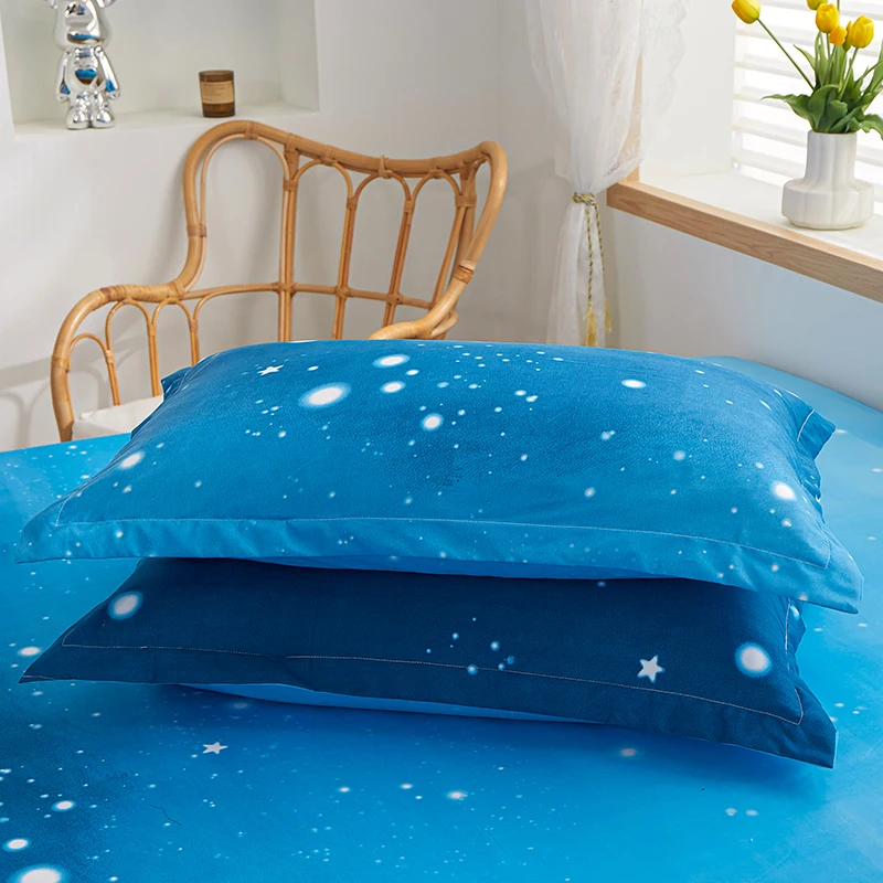 1 piece of bed sheet for bedroom 100%Polyeste Elastic Band Around bedding Fitted Sheet Only (excluding pillowcases) 3